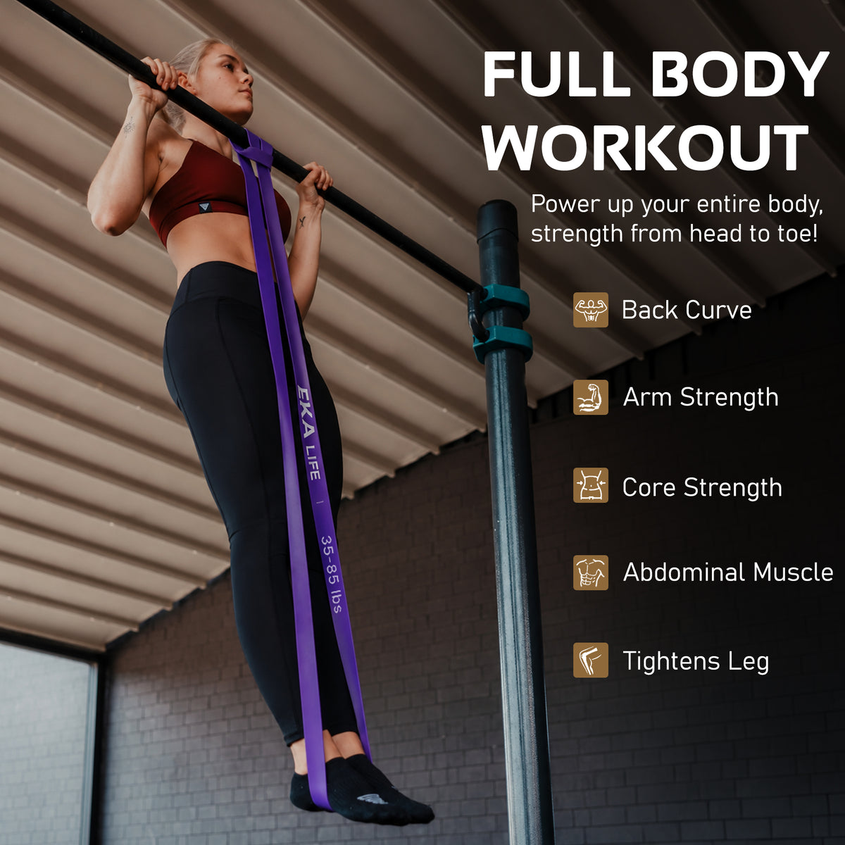 Resistance Band Set with Handles & Door Anchor – 5 Levels (5–125 lbs)